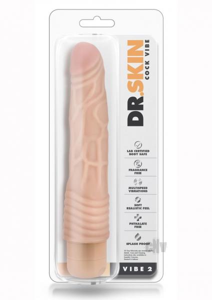 Dr Skin Cock Vibe #2 Beige Realistic Vibrating Dildo Sex Toy Product