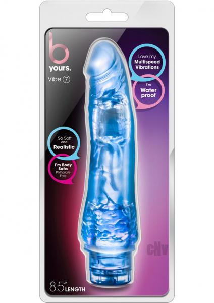 B Yours Vibe 7 Blue Vibrating Dildo Sex Toy Product
