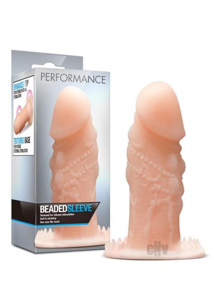 Performance Beaded Sleeve Beige Sex Toy Product