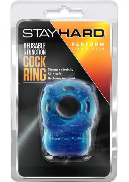 5 Function Reusable Vibrating Cock Ring	 Sex Toy Product