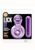 Lick It Vibrating Double Strap Cock Ring Purple Sex Toy Product Image 3