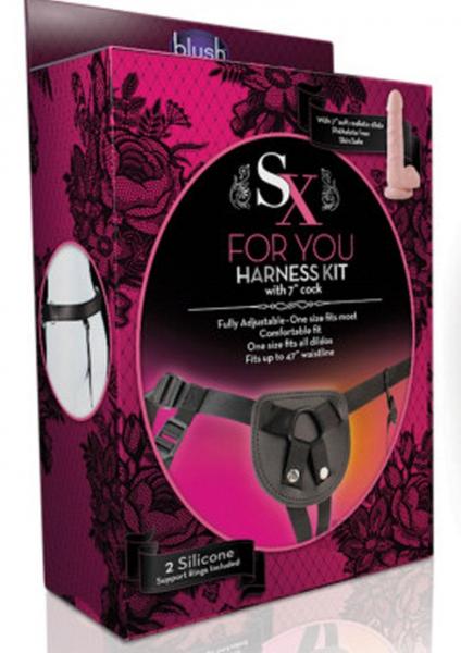 SX For You Harness Kit With Cock 7 inches Beige Sex Toy Product
