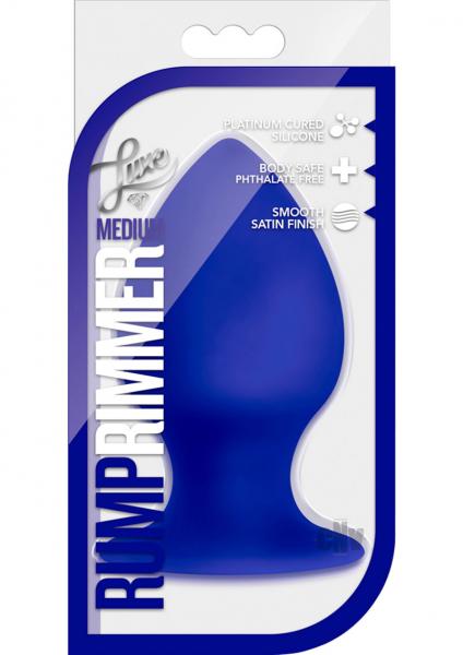 Luxe Rump Rimmer Medium Blue Butt Plug Sex Toy Product