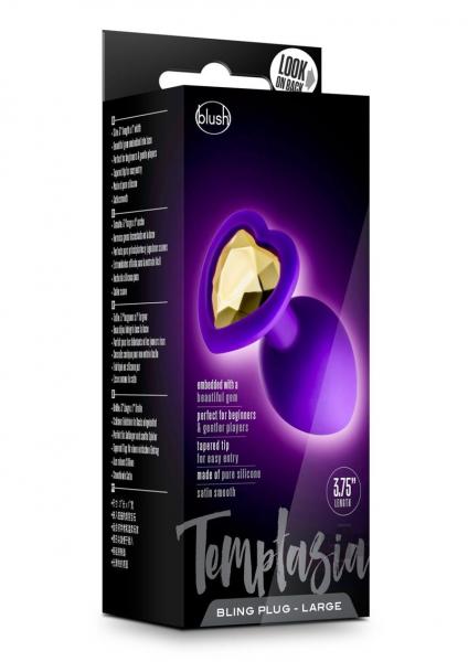 Blush Temptasia Bling Plug W/gem Large - Purple	 Sex Toy Product