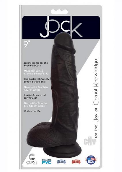 Jock Realistic Dong W/balls 9 Black Sex Toy Product