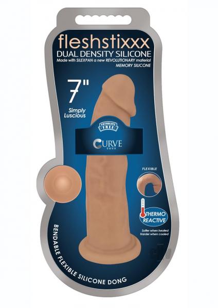 Fleshstixxx Silicone Dual Dense 7 Tan Sex Toy Product