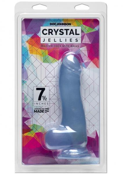 Crystal Jellies Master Cock 7.5 Clear Sex Toy Product