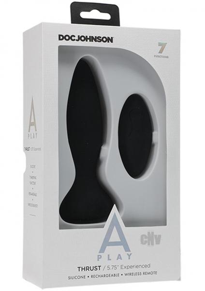 A-play Thrust Experi Plug W/remote Blk Sex Toy Product