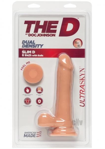 The Slim D Ultraskyn Dildo 6" - Beige Sex Toy Product
