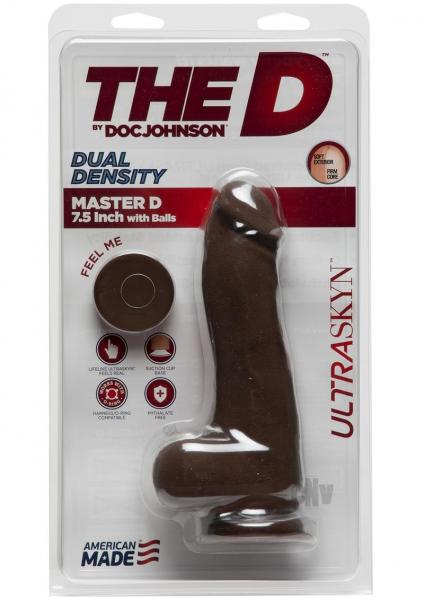The Master D W/balls 7.5 Chocolate Sex Toy Product