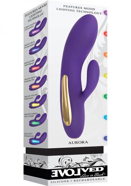 Aurora Light Up Rabbit Vibe Purple Sex Toy Product