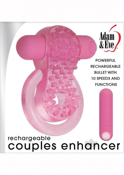 Rechargeable Couples Enhancer Pink Vibrating Ring Sex Toy Product