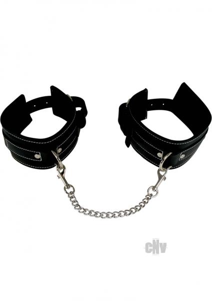 Edge Leather Wrist Restraints Sex Toy Product