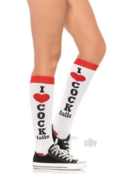 Cocktails Knee Socks White/red Sex Toy Product