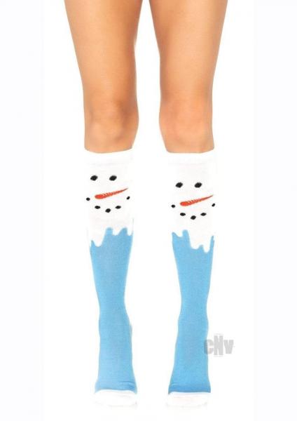 Snow Man Knee High Socks Os Multicolor Sex Toy Product