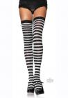 Nylon Stocking W/stripe 1x-2x Blk/wht Sex Toy Product