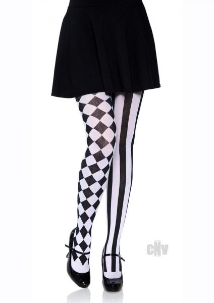 Harlequin Hose Os Blk/wht Sex Toy Product