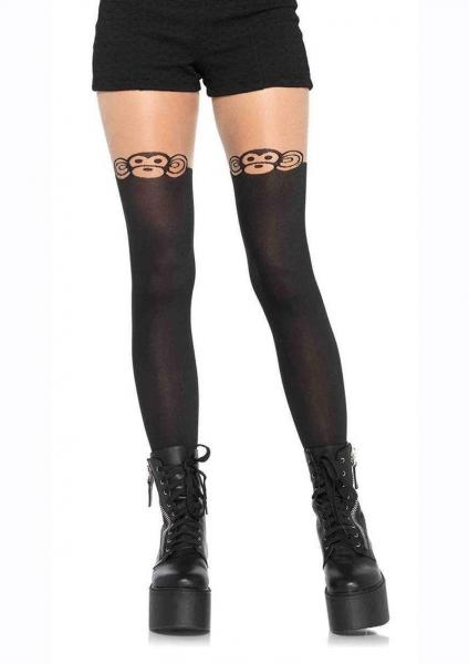 Spandex Monkey Business Hose Tail Os Blk Sex Toy Product