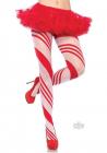 Spandex Candy Striped Hose Os Red/wht Sex Toy Product
