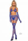 Rhinestone Garter/bikini 5pc Os Blue Sex Toy Product