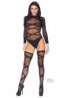 Sheer Cc Bodysuit W/ Thighigh Os Blk 2pc Sex Toy Product