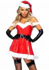 Naughty Santa Vinyl Dress 3pc Sm Red/wht Sex Toy Product