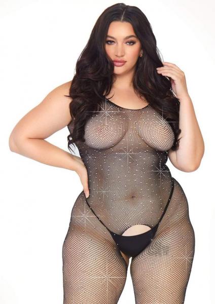 Crystalized Tank Bodystocking 1x-2x Blac Sex Toy Product
