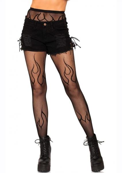 Flame Net Tights Os Black Sex Toy Product
