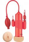 Supreme Vibrating Penis Pump Vagina Red Sex Toy Product