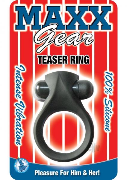 Maxx Gear Teaser Ring Black Vibrating Cockring Sex Toy Product