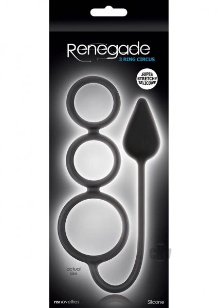 Renegade 3 Ring Circus Small Black Sex Toy Product