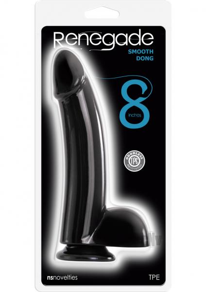 Renegade 8 inches Smooth Dong Black Sex Toy Product