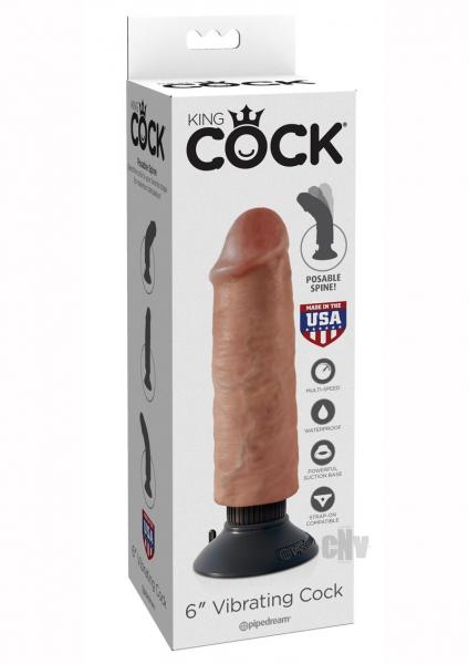 King Cock 6 inches Vibrating Tan Dildo Sex Toy Product
