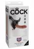 King Cock Strap On Harness With 8 Inches Cock Tan Sex Toy Product Image 3