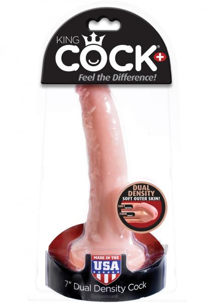 King Cock Dual Density 7 inches Cock Beige Dildo Sex Toy Product
