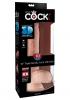 King Cock Triple Density 10 inches Fat Dildo with Balls Beige Sex Toy Product Image 3