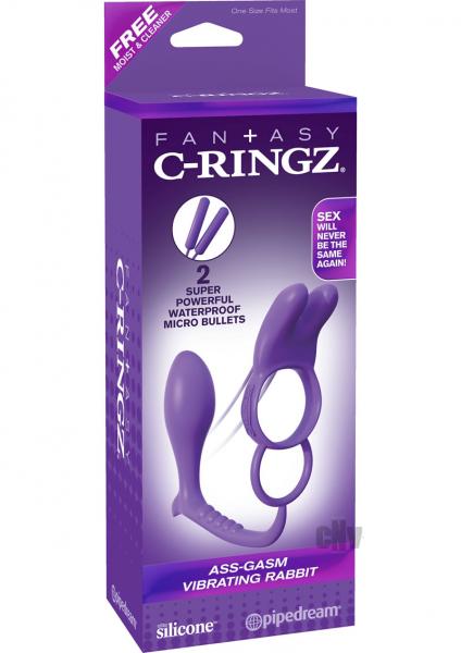 Fantasy C-Ringz Ass-Gasm Vibrating Rabbit Purple Sex Toy Product