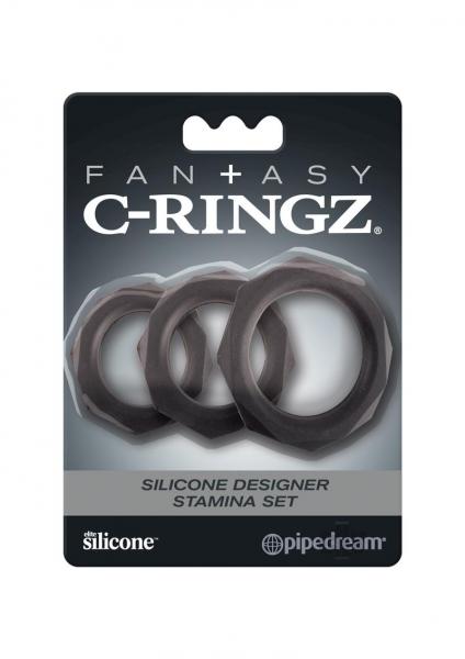 Fantasy C Ringz Silicone Stamina Set Black Sex Toy Product