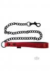 Rouge Leather Handle Lead Dog Chain Burgundy Sex Toy Product