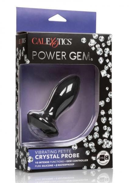 Power Gem Vibrating Petite Crystal Probe Black Sex Toy Product