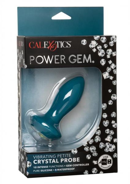 Power Gem Vibrating Petite Crystal Probe Blue Sex Toy Product