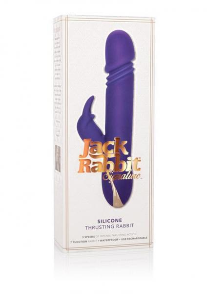 Jack Rabbit Silicone Thrusting Vibrator Purple Sex Toy Product