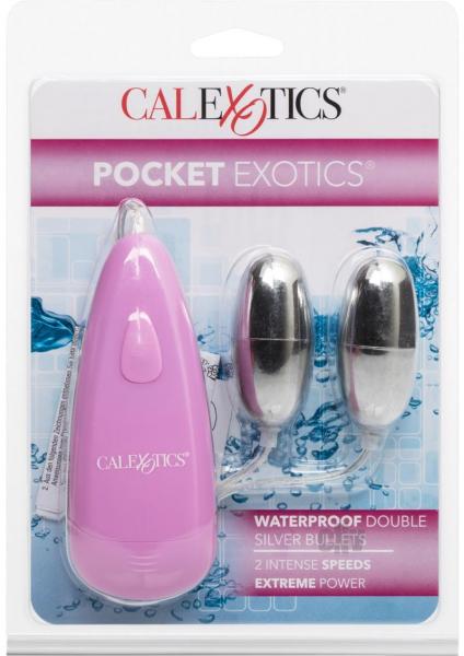 Pocket Exotics Vibrating Double Silver Bullets Sex Toy Product