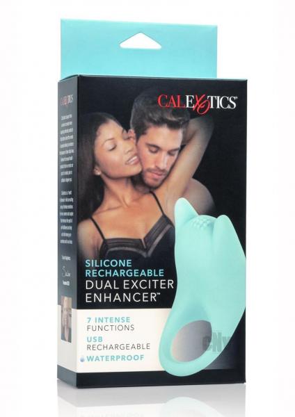 Silicone Rechargeable Dual Exciter Enhancer Ring Sex Toy Product