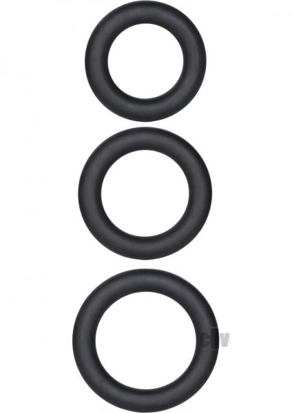 Silicone Support Rings 3 Pack Black Sex Toy Product