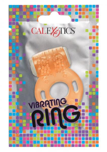 Foil Pack Vibrating Ring Orange Sex Toy Product