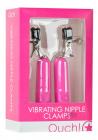 Ouch Vibrating Nipple Clamps Pink Sex Toy Product