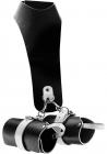 Leather Black And White Neck Wrist Restraint Sex Toy Product