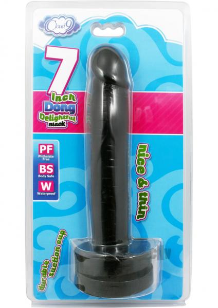 Delightful Dong 7 Inches Thin Black	 Sex Toy Product