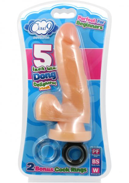 Cloud 9 5 inches Dildo with Cock Rings Beige Sex Toy Product
